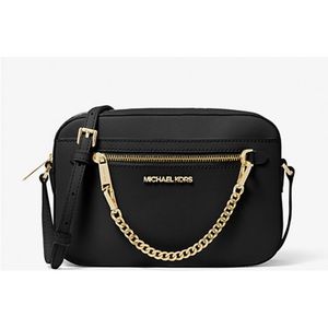 Michael Kors Jet Set Saffiano Leather Crossbody Bag.